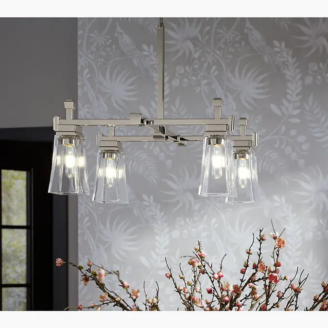 Riff® 30-9/16" x 23-15/16" four-light chandelier