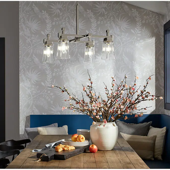 Riff® 30-9/16" x 23-15/16" four-light chandelier