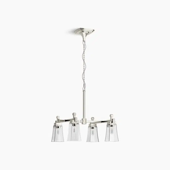 Riff® 30-9/16" x 23-15/16" four-light chandelier