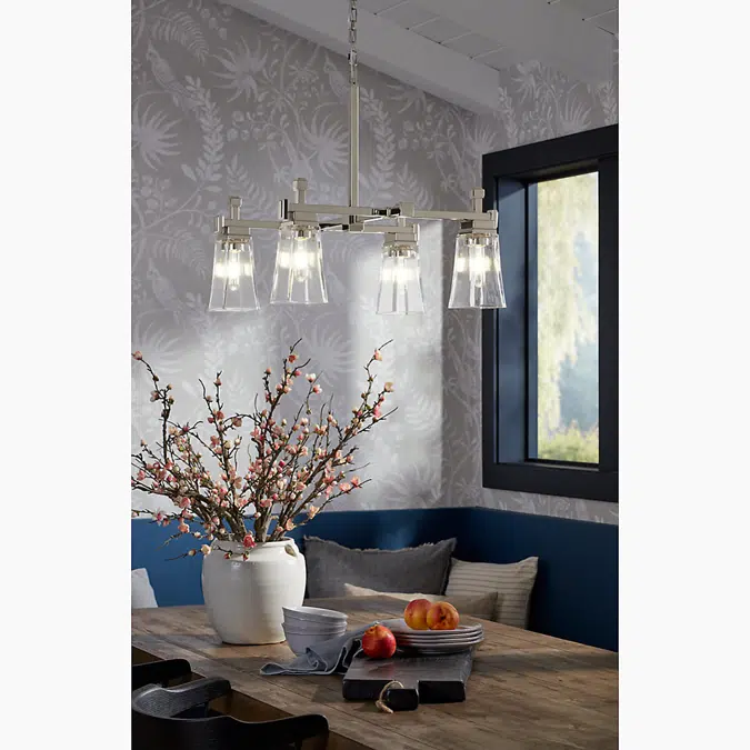 Riff® 30-9/16" x 23-15/16" four-light chandelier