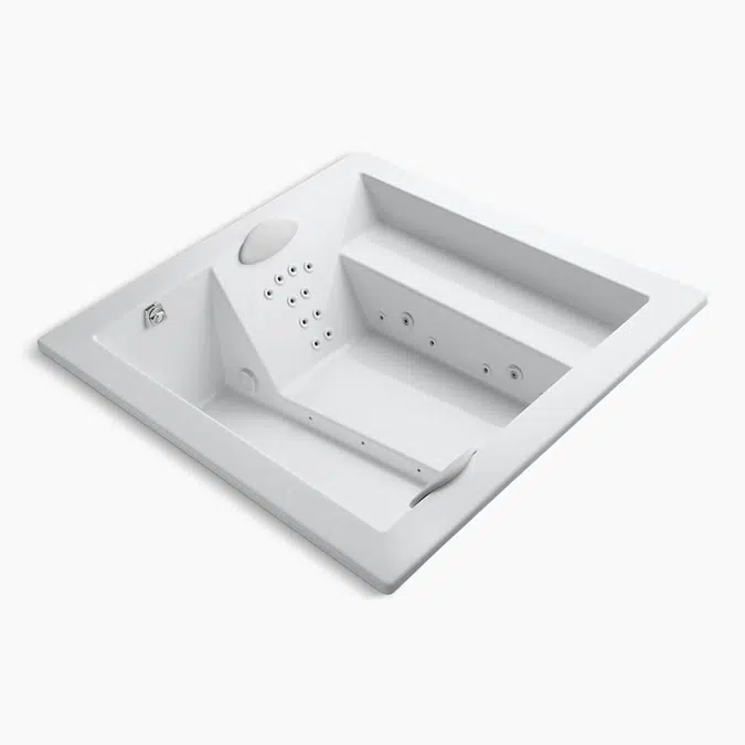 Consonance® 69-1/4" x 69-1/4" drop-in whirlpool bath with BodyMassage™ backjet