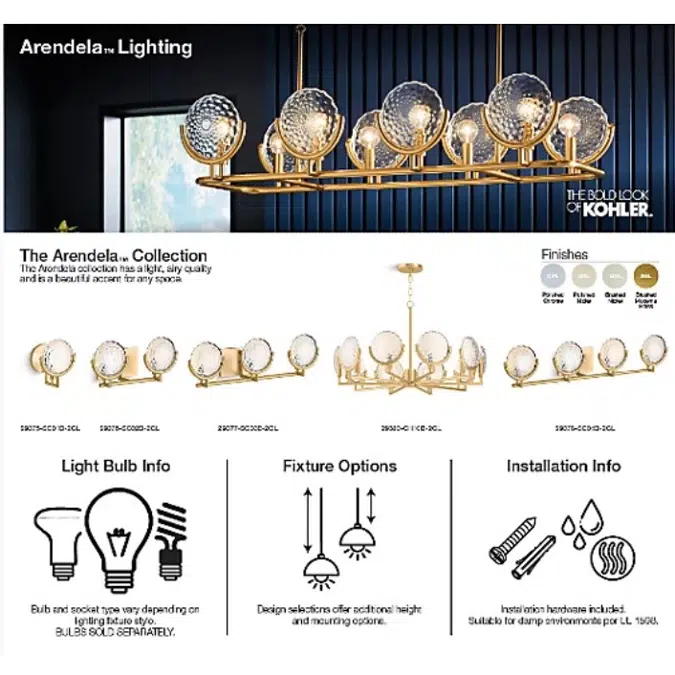 Arendela™ Ten-light chandelier