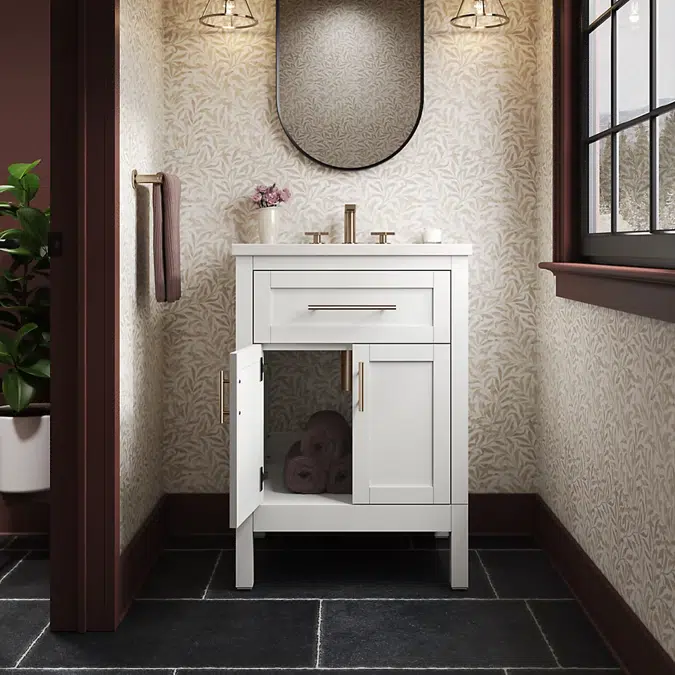 Hadron™ 24" bathroom vanity cabinet with sink and quartz top