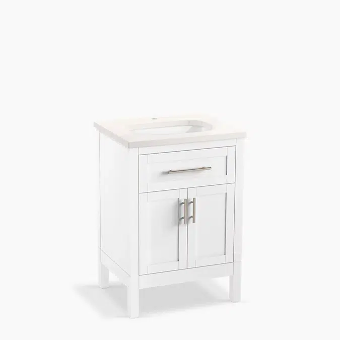 Hadron™ 24" bathroom vanity cabinet with sink and quartz top