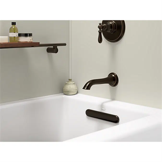K-1956-RA Underscore® Rectangle 60" x 30" alcove bath with integral apron, integral flange and right-hand drain
