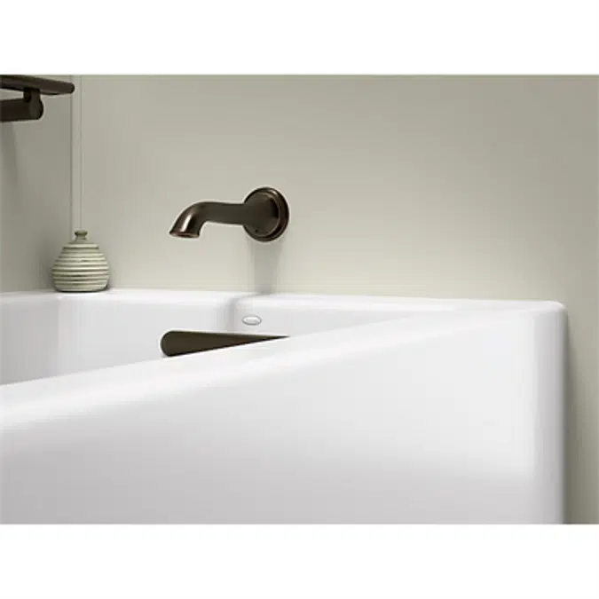 K-1956-RA Underscore® Rectangle 60" x 30" alcove bath with integral apron, integral flange and right-hand drain