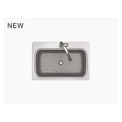 Image for K-RH20060-1PC Verse™ 33" x 22" x 9-5/16" top-mount single-bowl kitchen sink kit