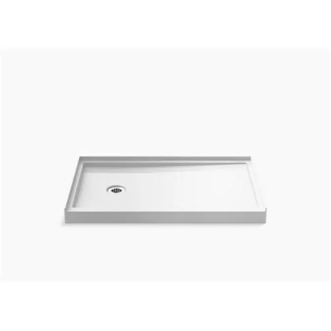 K-8639 Rely® 48" x 32" single-threshold shower base with left-hand drain