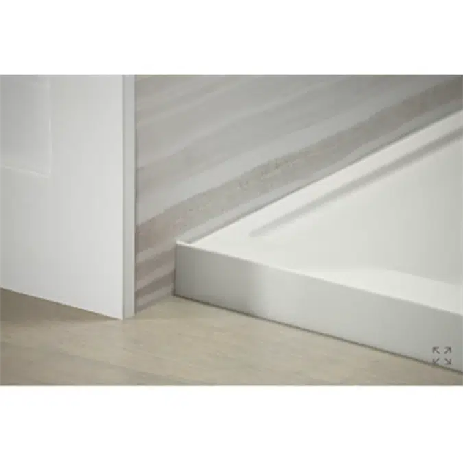 K-8639 Rely® 48" x 32" single-threshold shower base with left-hand drain