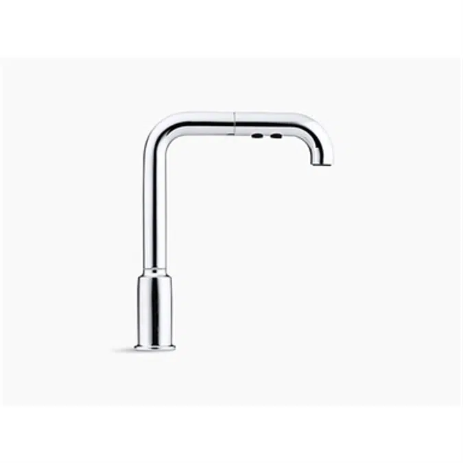 K-7505 Purist® single-hole kitchen sink faucet with 8" pull-out spout