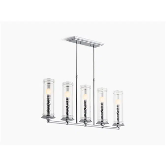 K-23346-CH05 Damask® Five-light linear chandelier