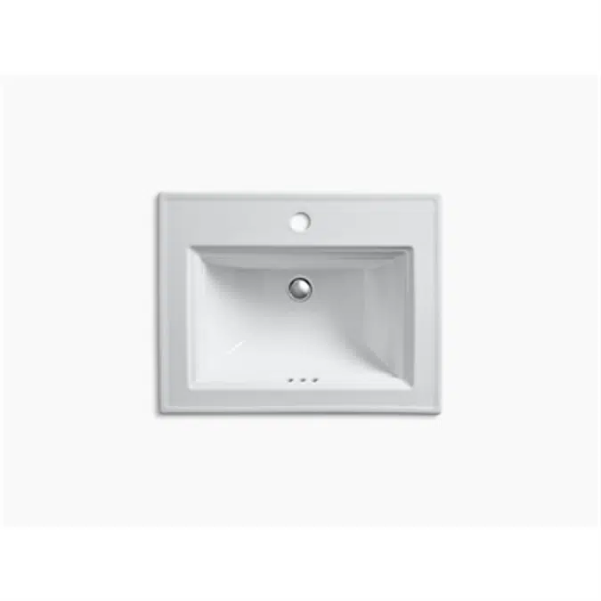 K-2337-1 Memoirs® Stately Drop-in bathroom sink with single faucet hole