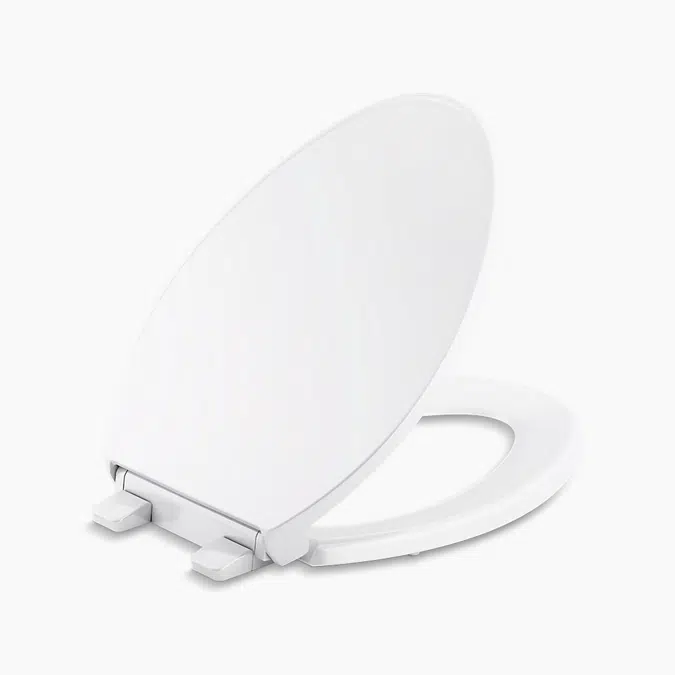 Border® ReadyLatch® Quiet-Close™ elongated toilet seat with antimicrobial agent