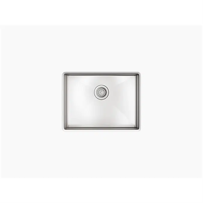 K-3894-4 Vault™ 25" x 22" x 6-5/16" single bowl dual-mount kitchen sink with 4 faucet holes