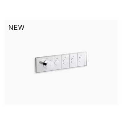 imagen para K-26348-9 Anthem™ Four-outlet thermostatic valve control panel with recessed push-buttons