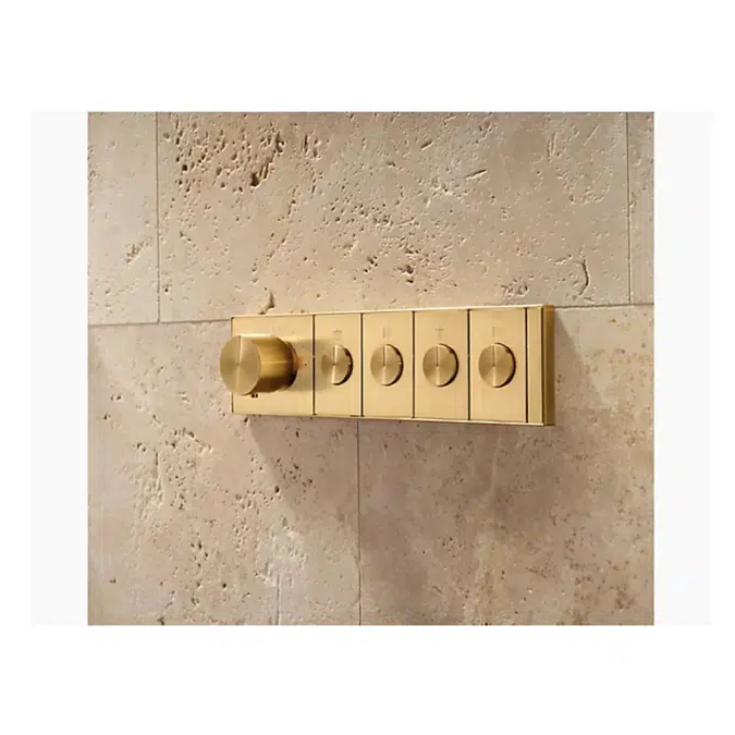 K-26348-9 Anthem™ Four-outlet thermostatic valve control panel with recessed push-buttons