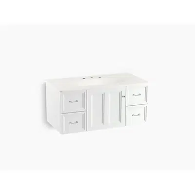 imagen para K-99563 Damask® 42" wall-hung bathroom vanity cabinet with 1 door and 4 drawers