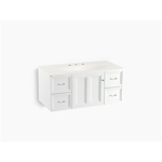 k-99563 damask® 42" wall-hung bathroom vanity cabinet with 1 door and 4 drawers