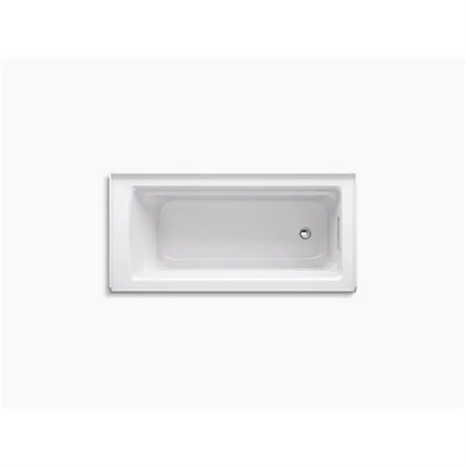 K-1948-RA Archer® 66" x 32" three-side integral flange bath with right-hand drain