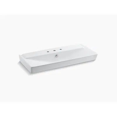 Image for K-5026-8 Rêve® 39" pedestal bathroom sink basin with 8" widespread faucet holes