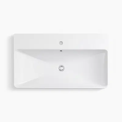 Vox® 35-1/2" rectangular drop-in vessel bathroom sink için görüntü