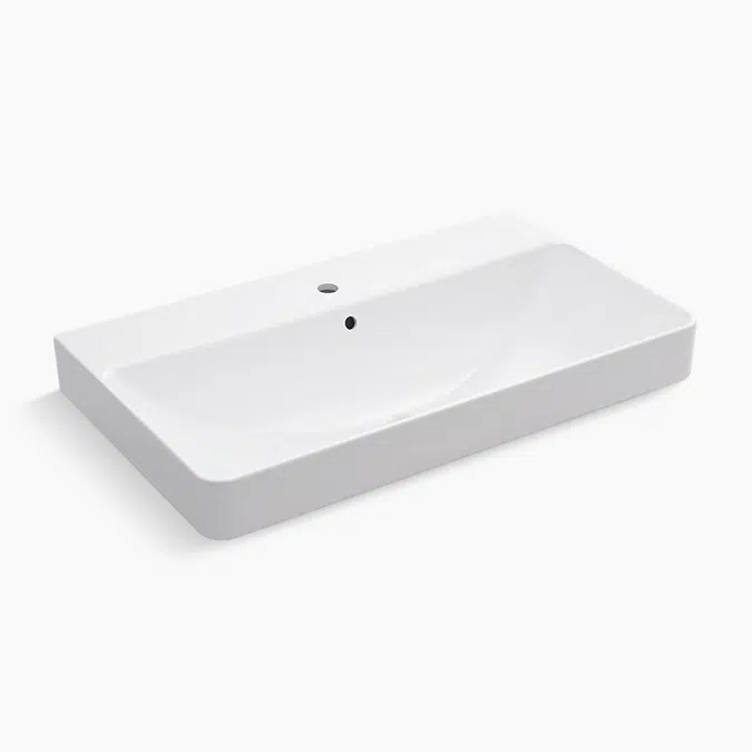 Vox® 35-1/2" rectangular drop-in vessel bathroom sink
