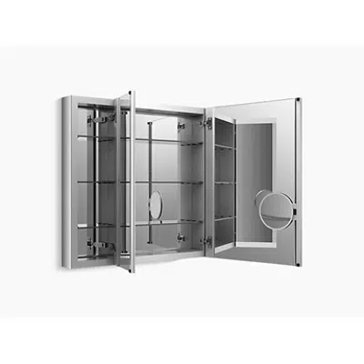 kép a termékről - K-99011-SCF Verdera® aluminum medicine cabinet with adjustable flip-out flat mirror, 40" W x 30" H