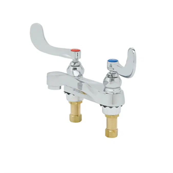 B-0890-VRS Medical Faucet, Deck Mount, Cast Basin Spout, Aerator, Wrist Handles, Vandal Resistant