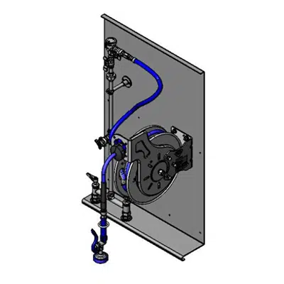 Image pour B-1436 Complete Stainless Steel Hose Reel System with Stainless Steel Backplate