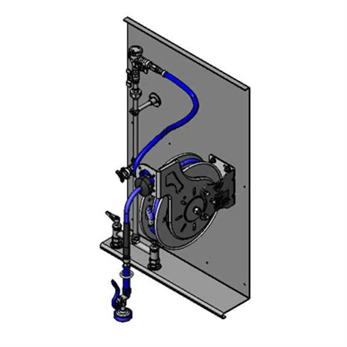 T&S Brass B-7242-01 Hose Reel System, open, epoxy coated steel, 3/8 x 50  ft. hose, with spray valve