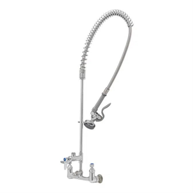 B-0133-ADF-LN EasyInstall Pre-Rinse, Spring Action, Wall Mount, 8" Centers, Add-On Faucet Less Nozzle