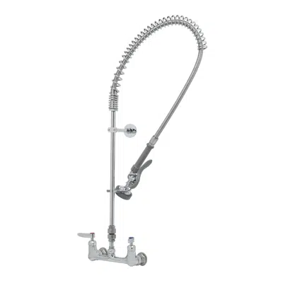 bild för B-2278-CR Pre-Rinse,8"c/c Wall Mount Base, Vacuum Breaker, Wall Bracket, 44" Flex Hose, Spray Valve, Ceramas w/ Check Valves