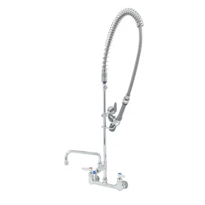 kép a termékről - B-0133-10CRBJST EasyInstall Pre-Rinse, 8" Wall Mount Faucet, Ceramas, ADF, 061X, B-0230-K, Tee, Swivel