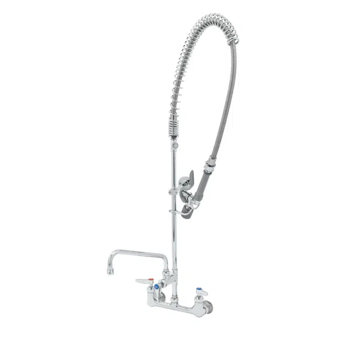 B-0133-10CRBJST EasyInstall Pre-Rinse, 8" Wall Mount Faucet, Ceramas, ADF, 061X, B-0230-K, Tee, Swivel