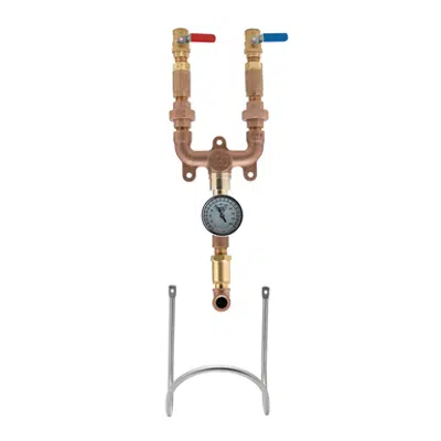 Image for MV-0771-12N-BVT 3/4" Washdown Station w/ Ball Valves, Hose Swivelivel, Thermometer, Hose Rack