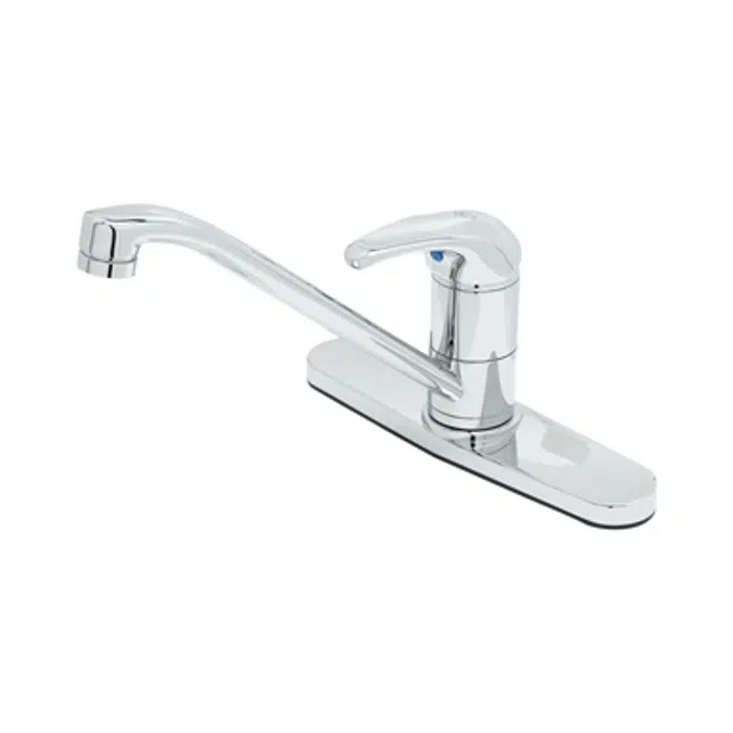 B-2731 Single Lever Faucet, 9" Spout, Swivel Base, Flex Supplies, 10" Deckplate