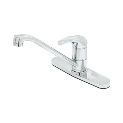 Image for B-2731 Single Lever Faucet, 9" Spout, Swivel Base, Flex Supplies, 10" Deckplate