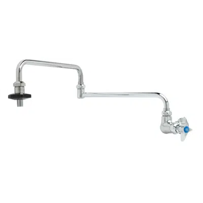 B-0594 Pot Filler, Wall Mount, Single Control, 24" Double-Joint Nozzle, Insulated On-Off Control图像