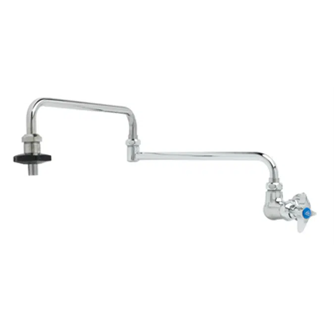 B-0594 Pot Filler, Wall Mount, Single Control, 24" Double-Joint Nozzle, Insulated On-Off Control