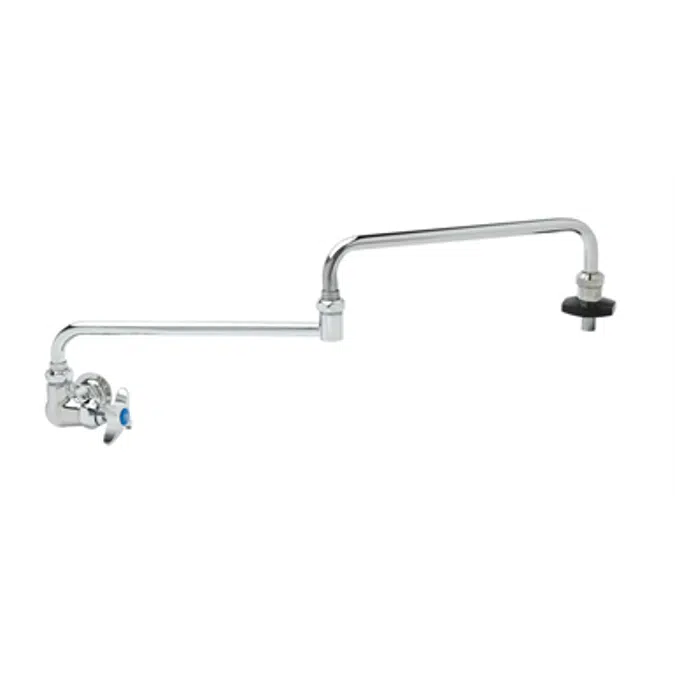 B-0594 Pot Filler, Wall Mount, Single Control, 24" Double-Joint Nozzle, Insulated On-Off Control