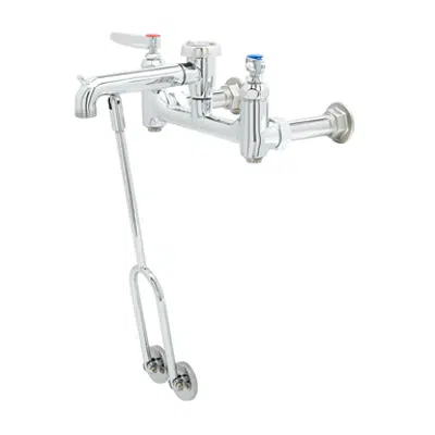 Image for B-0655-BSTP Service Sink Faucet, Wall Mount, 8" Centers, Built-In Stops, Vacuum Breaker, Polished