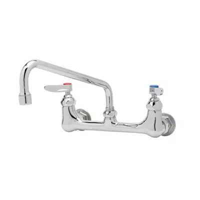 B-2342 Double Pantry Faucet, Wall Mount, 8" Centers, 10" Swing Nozzle, Lever Handles için görüntü