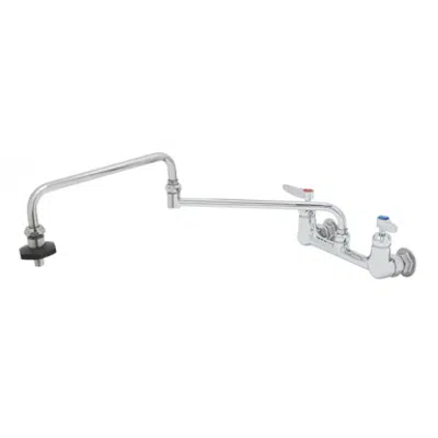 kép a termékről - B-0598-CR-HRK Pot Filler, Wall Mount, 8" Centers, Ceramas, 24" Double-Joint Nozzle, Heat-Resistant Kit