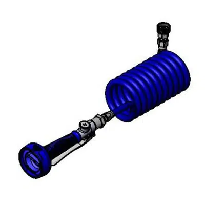 imagem para PJ-108H-CH01 Pet Market: Hi-Flow Jet Spray, Fifi Coiled Hose, Garden Hose Female Inlet Adapter