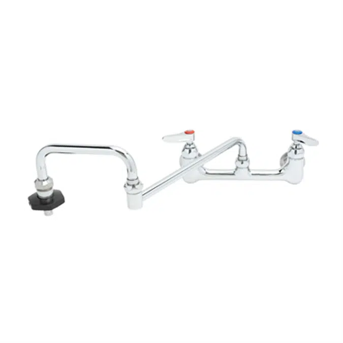 B-0597 Pot Filler, Wall Mount, 8" Centers, 18" Double Joint Nozzle, Insulated On-Off Control