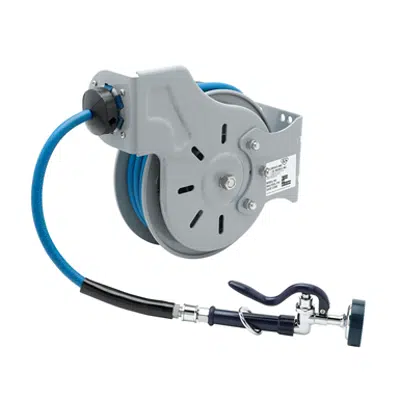 Immagine per B-7212-01 Hose Reel, Open, Epoxy Coated, 3/8" x 15', EB-0107 Spray Valve