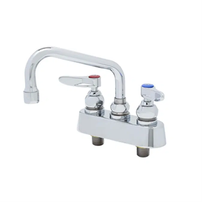 B-1100 Workboard Faucet, Deck Mount, 3-1/2" Centers, 6" Swing Nozzle, Lever Handles
