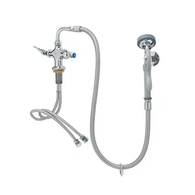 Image for B-0160 Spray Assembly, Single Hole Base, Angled Spray Valve,44" Flexible Hose