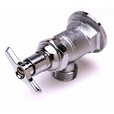 изображение для B-0730 Sill Faucet, 1/2" NPT Female Flanged Inlet, 3/4" Garden Hose Threads, Rough Chrome Finish