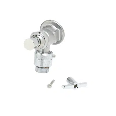 bild för B-0736 Sill Faucet, Vacuum Breaker, 1/2" NPT Female Inlet, 3/4" GH Thread Outlet, Rough Chrome